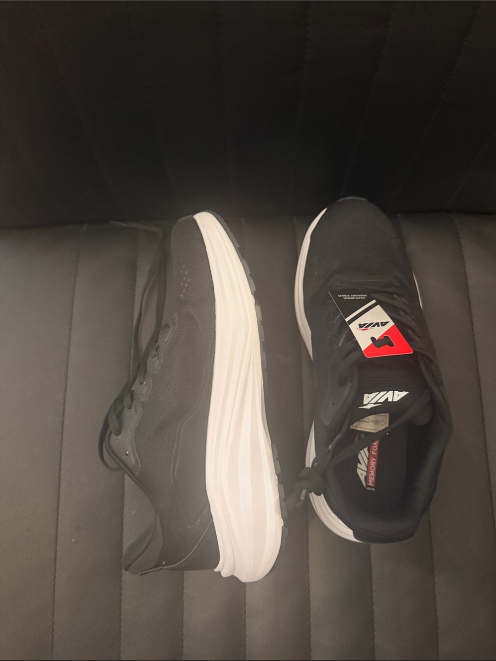 Avia Black and White Lightweight Running Shoes